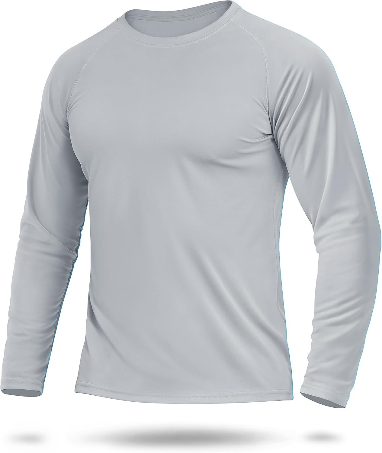 Men's UPF 50+ Sun Protection UV SPF Shirts Long Sleeve Lightweight Quick Dry Swim T-Shirts Rash Guard