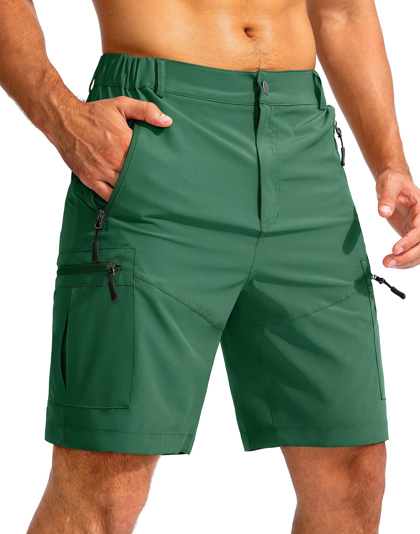 Men's Hiking Cargo Shorts 9"/7"/11" Lightweight Outdoor Shorts for Men Trip Golf Camping Casual with 5 Zipper Pockets