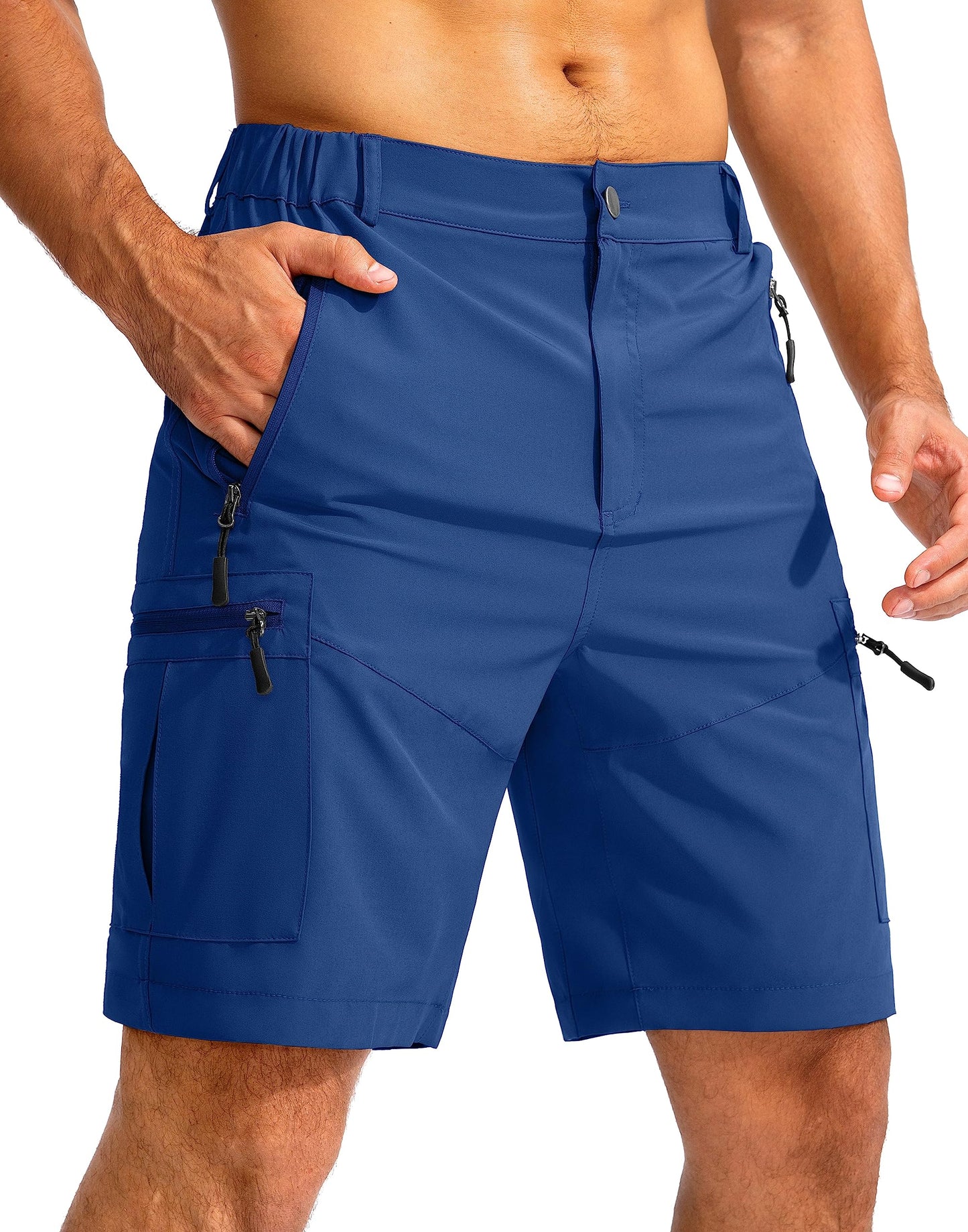 Men's Hiking Cargo Shorts 9"/7"/11" Lightweight Outdoor Shorts for Men Trip Golf Camping Casual with 5 Zipper Pockets