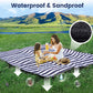 80”x 80” Picnic Blanket Extra Large, Waterproof and Foldable Beach Blanket, 3-Layer Outdoor Blanket for 6 to 8 Adults, for Camping, Park, Beach, Grass, Indoors…