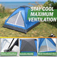 2 Person Outdoors Camping Tent with Rain Fly and Carrying Bag - Lightweight Outdoor Pop Up Tents for Camping Essentials, Music Festivals, Backpacking, Hiking, or Beach Shelter