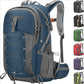 40L Waterproof Hiking Camping Backpack with Rain Cover, Lightweight Travel Daypack, Blue