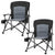 Oversized Folding Camping Chair, for Adults Heavy Duty Lawn Chair with Side Pockets, Portable Collapsible Quad Chair for Outside, Support Up to 500lbs, Grey