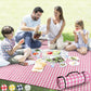 Extra Large Picnic Outdoor Blanket, 80''x80'' Waterproof Foldable Blankets Gingham Picnic Mat for Beach, Camping Grass Lawn Park Accessories Cute Couple Gifts Ideas Wedding Registry(Green White)