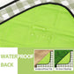 Extra Large Picnic Outdoor Blanket, 80''x80'' Waterproof Foldable Blankets Gingham Picnic Mat for Beach, Camping Grass Lawn Park Accessories Cute Couple Gifts Ideas Wedding Registry(Green White)