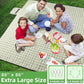 Extra Large Picnic Outdoor Blanket, 80''x80'' Waterproof Foldable Blankets Gingham Picnic Mat for Beach, Camping Grass Lawn Park Accessories Cute Couple Gifts Ideas Wedding Registry(Green White)