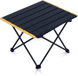 Ultralight Compact Camping Folding Table with Carry Bag (Black - S)