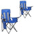 2 Pack Outdoor Camping Chairs Folding/Foldable/Portable with Cooler Pouch, Mesh Backrest and Cup Holder Pocket (Blue, 2 Pack)