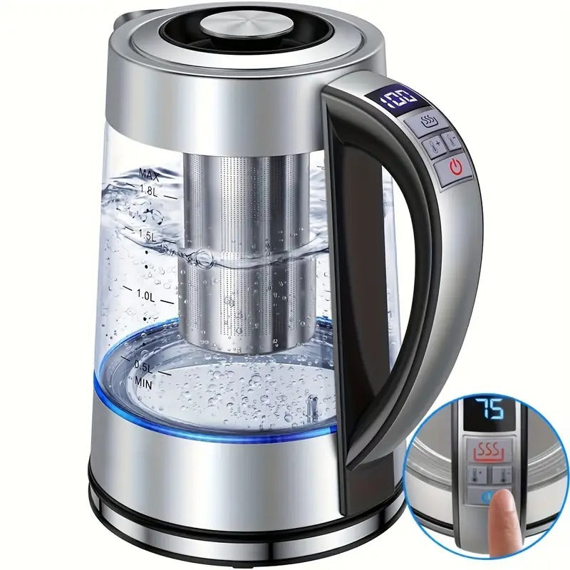 electric kettle 1 8l electric glass kettle 12 temperature - Temu