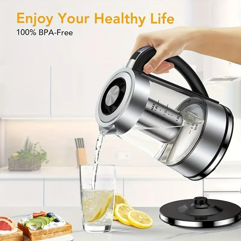 electric kettle 1 8l electric glass kettle 12 temperature - Temu
