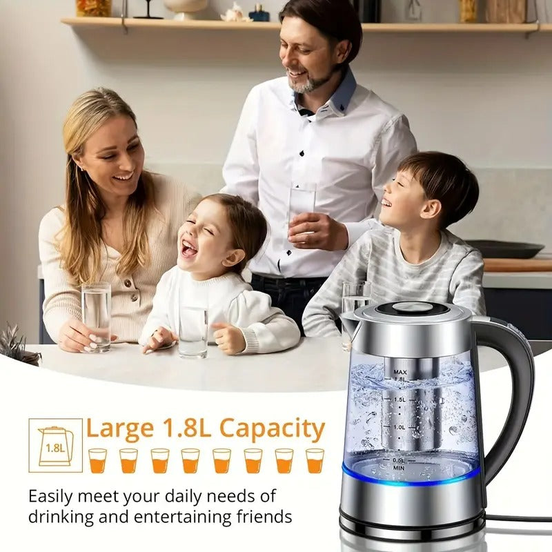 electric kettle 1 8l electric glass kettle 12 temperature - Temu
